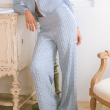Foldover Knit Pant - Bluebell