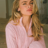 Double-Zip Knit Jacket - Tulip