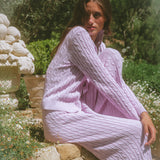 Double-Zip Knit Jacket - Lilac