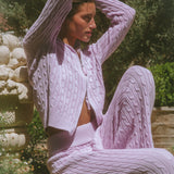 Double-Zip Knit Jacket - Lilac