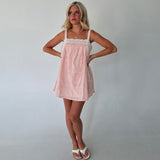 Katie Babydoll Mini Dress - Baby Pink