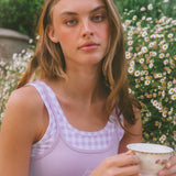ComfortForm Double Layer Tank - Lilac Gingham