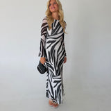 Sonia Maxi Dress - Zebra