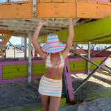 South Beach Stripes Swim Skirt