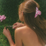 Fancy Claw Clip - Garden Plaid