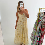Rachael Floral Open-Back Maxi Dress - Butter Floral