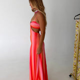 Sandi Strappy Maxi Dress - Orange Multi