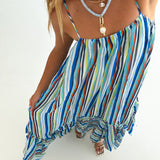 Vic Striped Maxi Dress - Blue