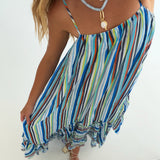 Vic Striped Maxi Dress - Blue