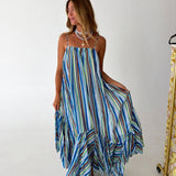 Vic Striped Maxi Dress - Blue