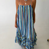 Vic Striped Maxi Dress - Blue