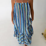 Vic Striped Maxi Dress - Blue