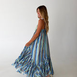 Vic Striped Maxi Dress - Blue