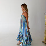 Vic Striped Maxi Dress - Blue