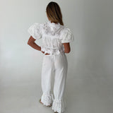 Ellie Embroidery Top- Off White