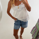 Emma Lace Cami- Off White