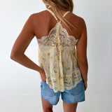 Millie Floral Lace Trim Cami- Butter Floral