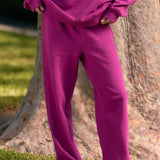 Wide Leg Pants - Plum