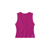 COTTON STRETCH V-NECK TANK