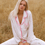 Ruffle Pajama Set - Pink Floral