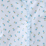 Ruffle Pajama Set - Blue Floral
