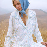 Ruffle Pajama Set - Blue Floral