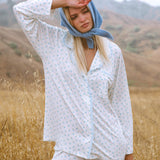 Ruffle Pajama Set - Blue Floral