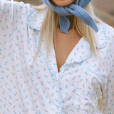 Ruffle Pajama Set - Blue Floral