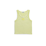 Striped Tank Top - Cisco Lime/White