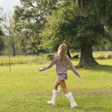 Fancy Striped Button Shorts - Peony/Chocolate