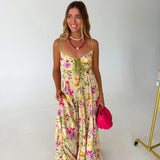 Maggie Floral Maxi Dress - Butter Multi