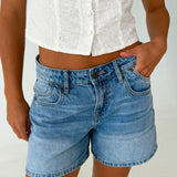 Classic 5" Inseam Denim Shorts - Medium Wash