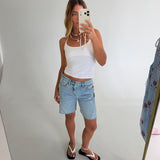 Classic 8" Inseam Denim Shorts - Medium Wash