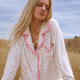 Ruffle Pajama Set - Pink Floral