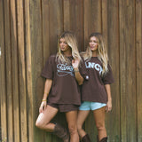 Fancy Oversized Fly Rod Tee - Chocolate