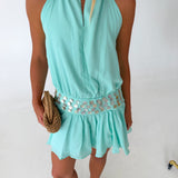 Sabrina Open Back Mini Dress - Mint