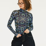 Tori Mesh Long Sleeve Top - Alpine