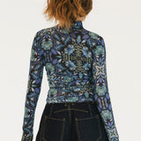 Tori Mesh Long Sleeve Top - Alpine