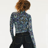 Tori Mesh Long Sleeve Top - Alpine