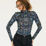 Tori Mesh Long Sleeve Top - Alpine