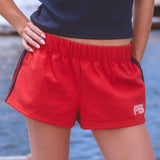 Terry Striped Varsity Comfort Shorts