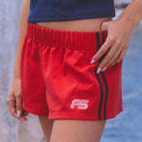 Terry Striped Varsity Comfort Shorts
