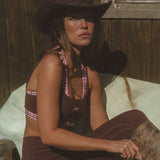 ComfortForm Halter Bra - Warm Marrom Brown