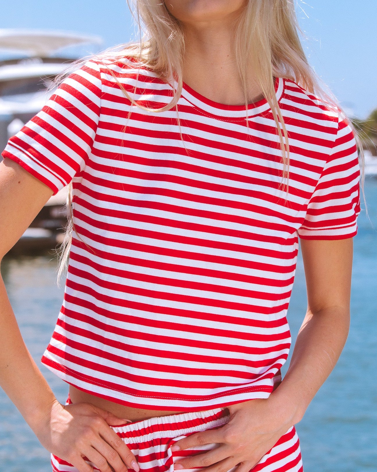 Striped Short Sleeve Top