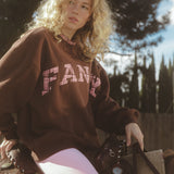 Fancy Oversized Fleece Plaid Collar Mockneck - Warm Marrom Brown