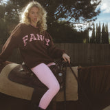 Fancy Oversized Fleece Plaid Collar Mockneck - Warm Marrom Brown