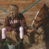 Fancy Oversized Fleece Plaid Collar Mockneck - Warm Marrom Brown