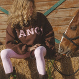 Fancy Oversized Fleece Plaid Collar Mockneck - Warm Marrom Brown