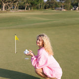 Fancy Oversized Mockneck - Par Pink/Green Outline