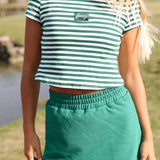 Fancy Striped Everyday Tee - Green/White